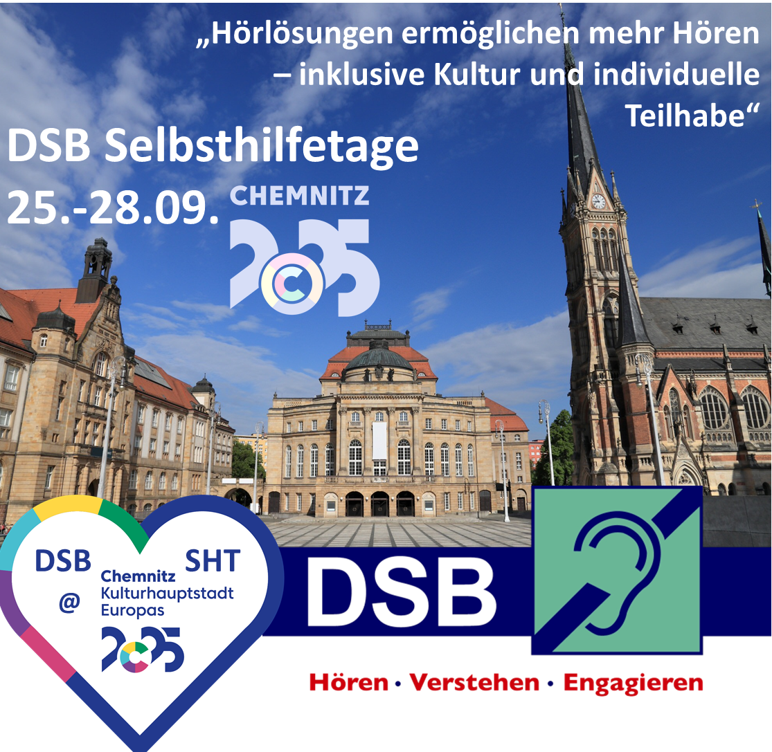 Ein Platz in Chemnitz mit zwei Gebäuden und einer Kirche